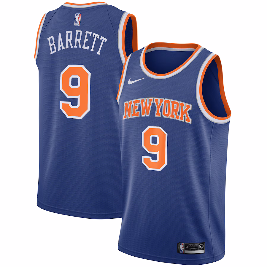 Men's New York Knicks RJ Barrett Nike Blue Swingman Jersey - Icon Edition - Jersey