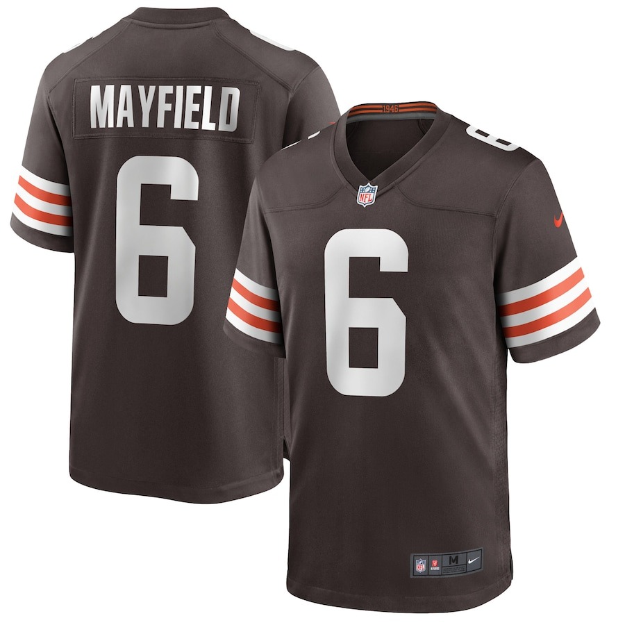 Men's Cleveland Browns Baker Mayfield Nike Brown Game Player Jersey - Jersey