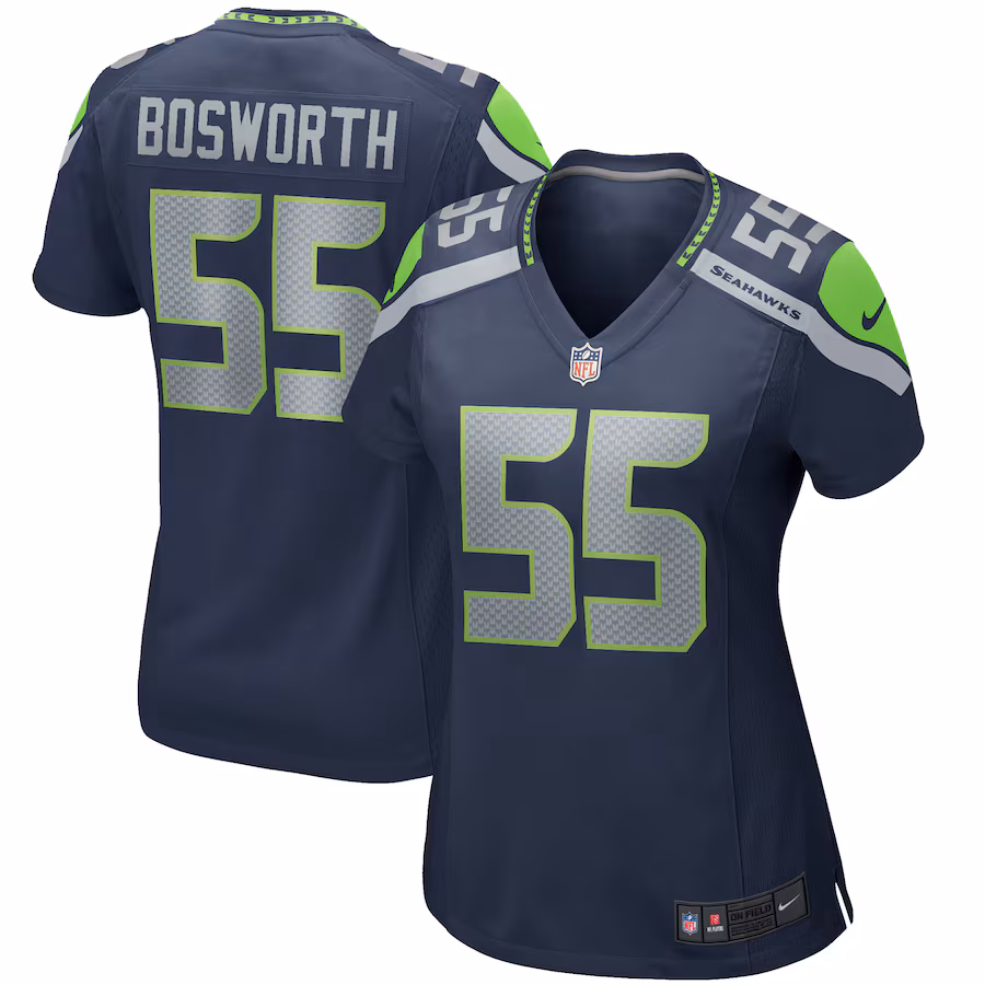 Women's Seattle Seahawks Brian Bosworth Nike College Navy Game Retired Player Jersey - Jersey