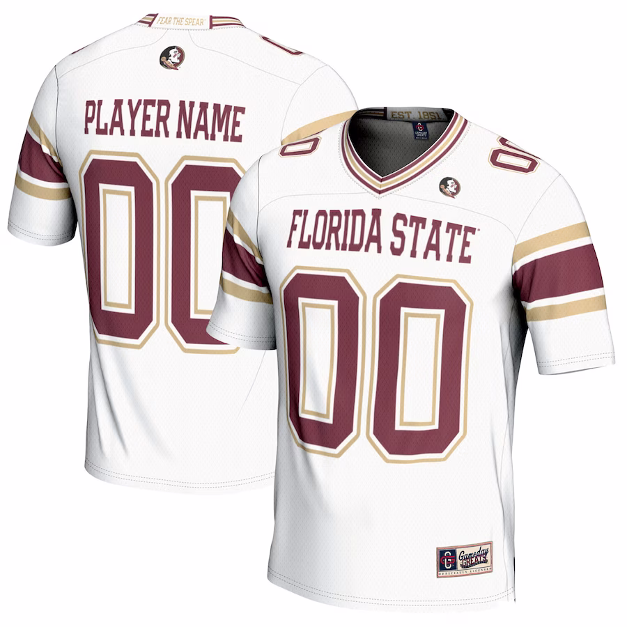 Florida State Seminoles GameDay Greats NIL Pick-A-Player Football Jersey - White - Jersey