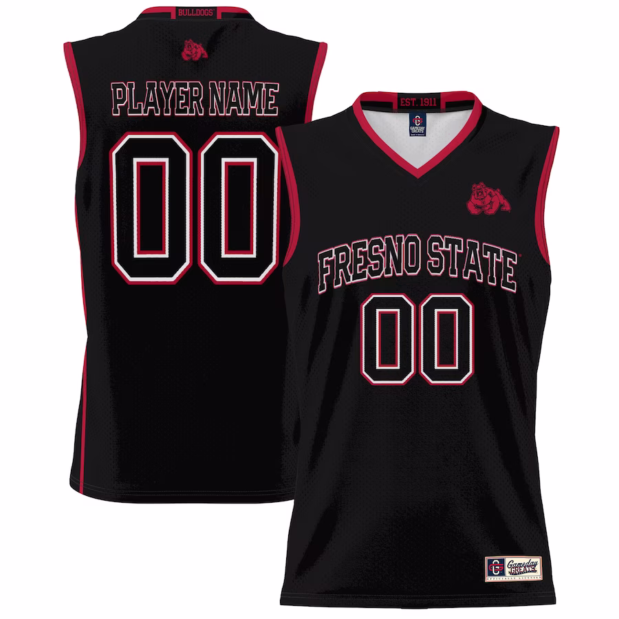 Fresno State Bulldogs NIL Pick-A-Player Lightweight Basketball Jersey - Black - Jersey