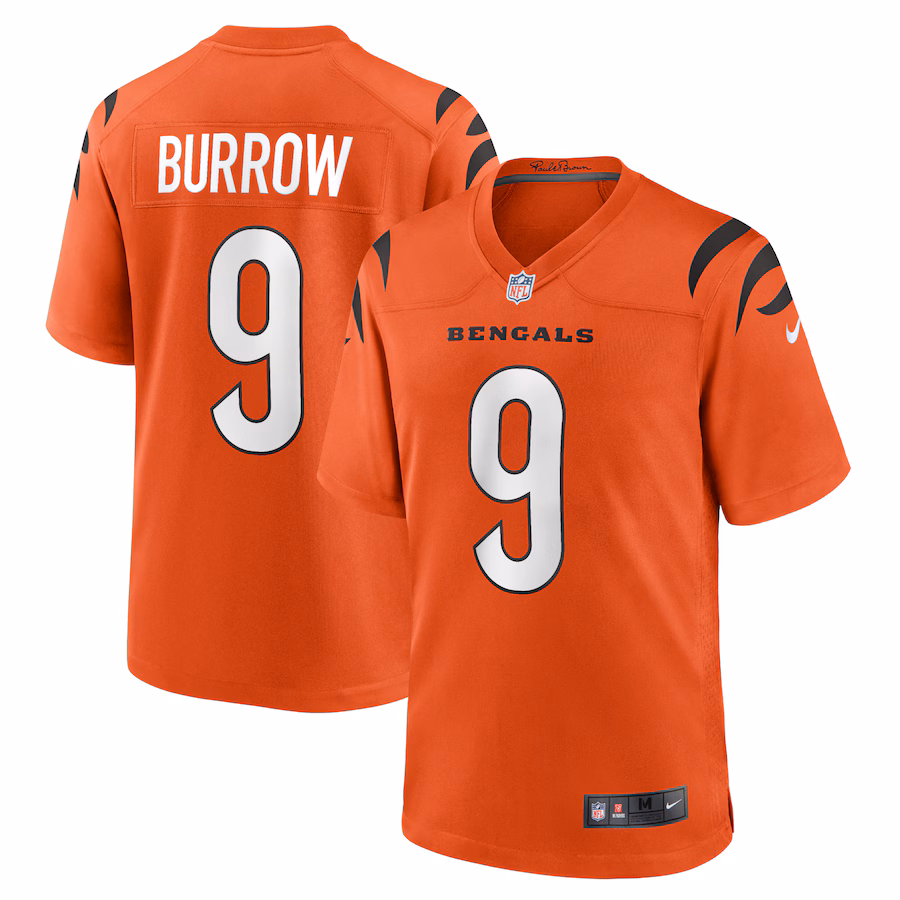 Men's Cincinnati Bengals Joe Burrow Nike Orange Alternate Game Jersey - Jersey