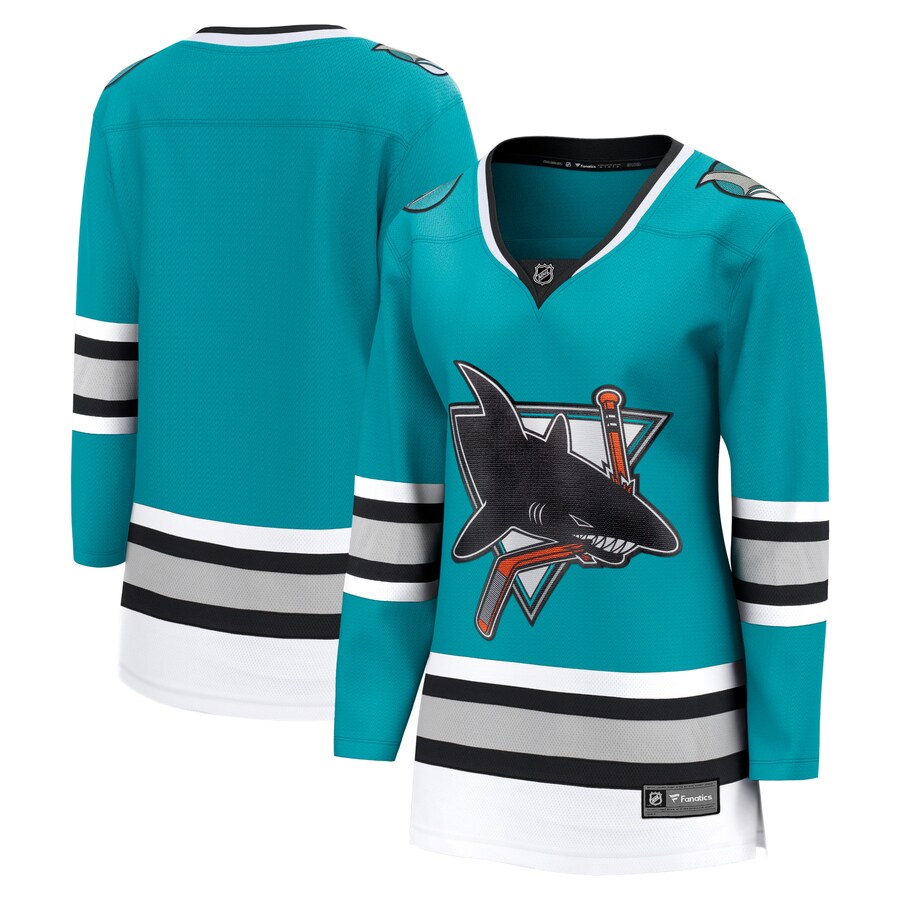 Women's San Jose Sharks Fanatics Branded Teal 30th Anniversary Premier Breakaway Team Jersey - Jersey