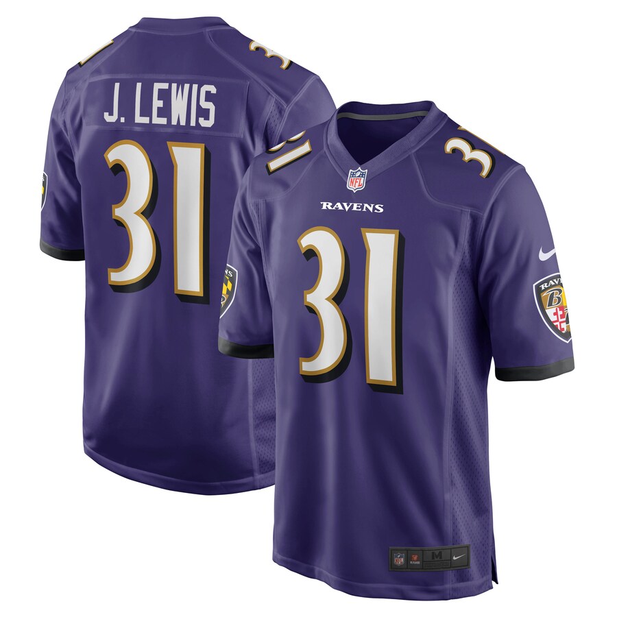 Men's Baltimore Ravens Jamal Lewis Nike Purple Game Retired Player Jersey - Jersey