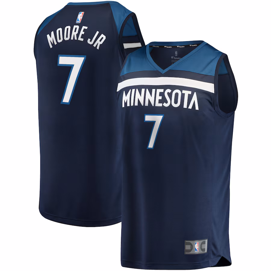 Men's Minnesota Timberwolves Wendell Moore Jr. Fanatics Navy 2022 NBA Draft First Round Pick Fast Break Replica Player Jersey Icon - Edition - Jersey