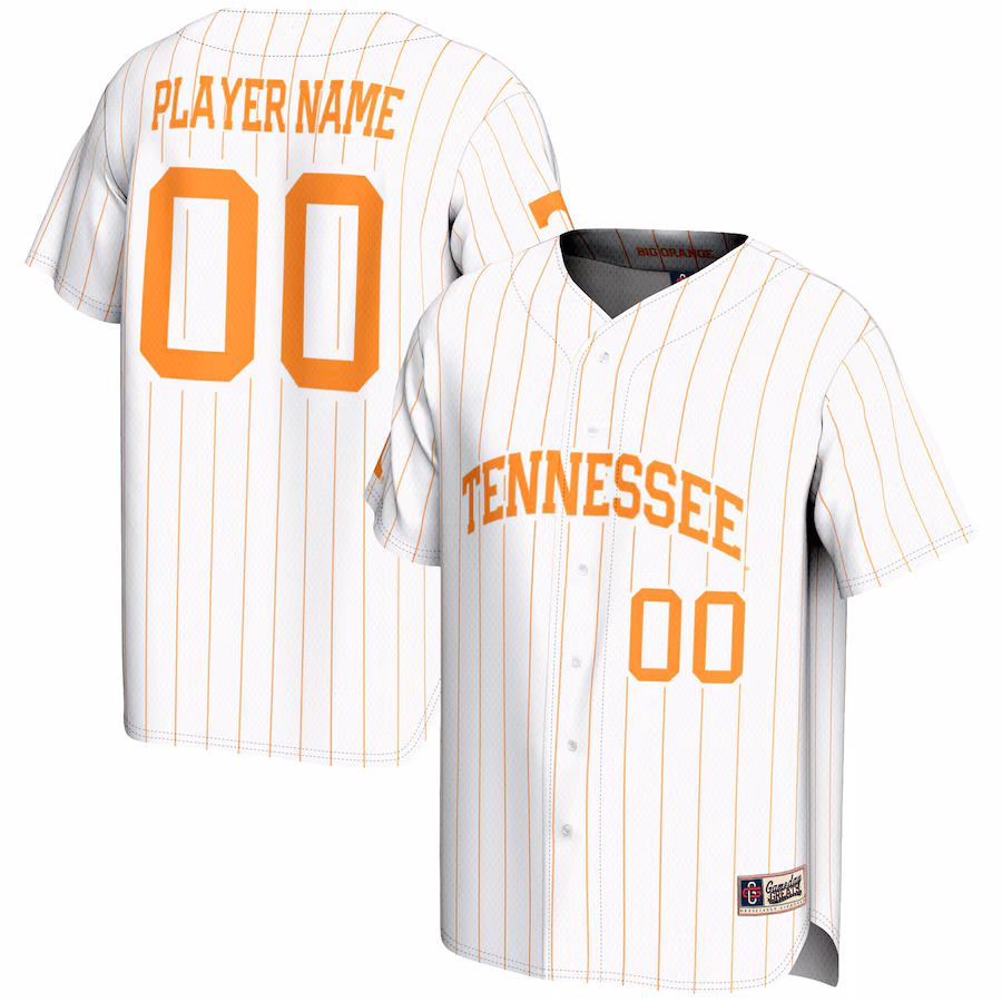 Tennessee Volunteers GameDay Greats NIL Pick-A-Player Lightweight Baseball Jersey - White - Jersey