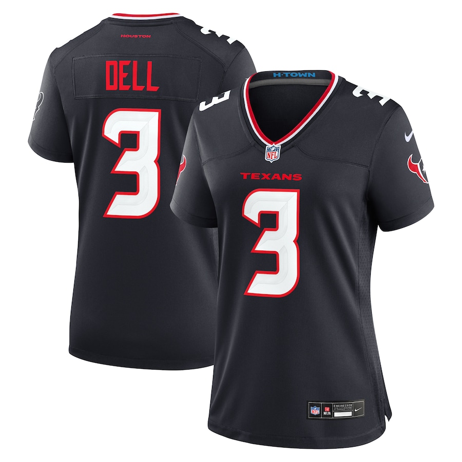 Women's Houston Texans Tank Dell Nike  Navy Team Game Jersey - Jersey
