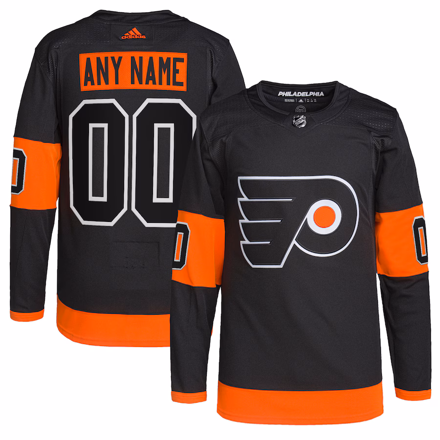 Men's Philadelphia Flyers adidas Black Alternate Primegreen Authentic Custom Jersey - Jersey