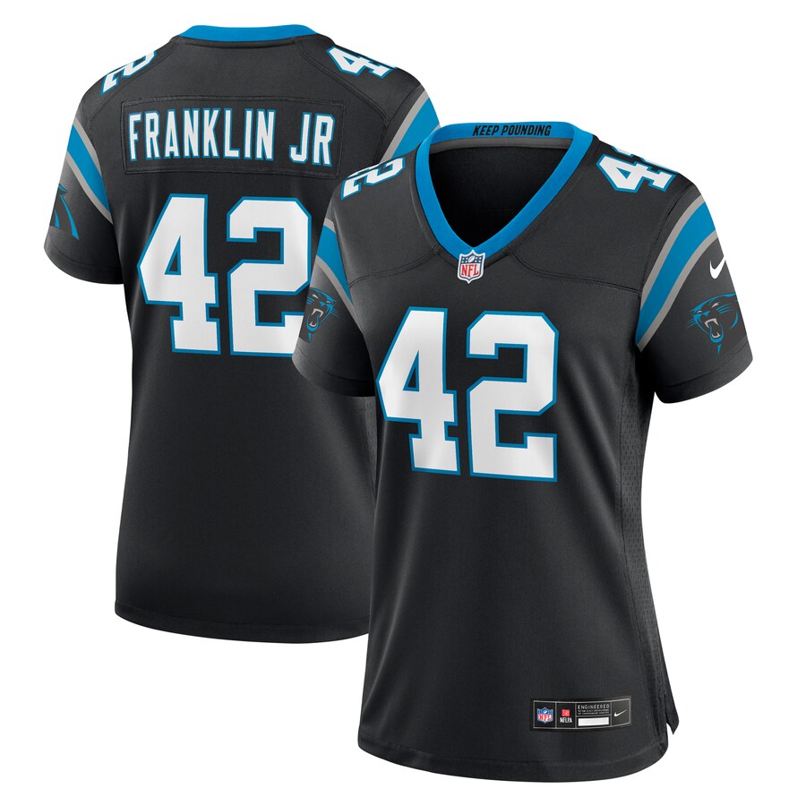 Women's Carolina Panthers Sam Franklin Jr. Nike Black Team Game Jersey - Jersey