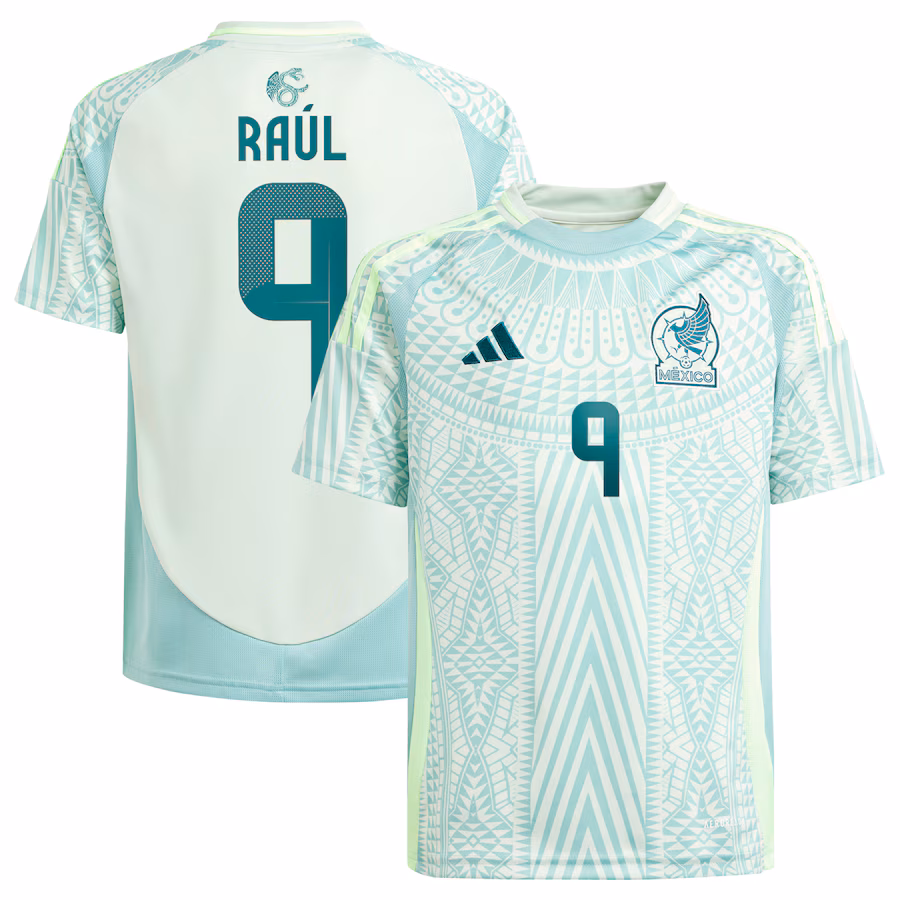 Youth Mexico National Team Raul Jimenez adidas Green 2024 Away Replica Player Jersey - Jersey