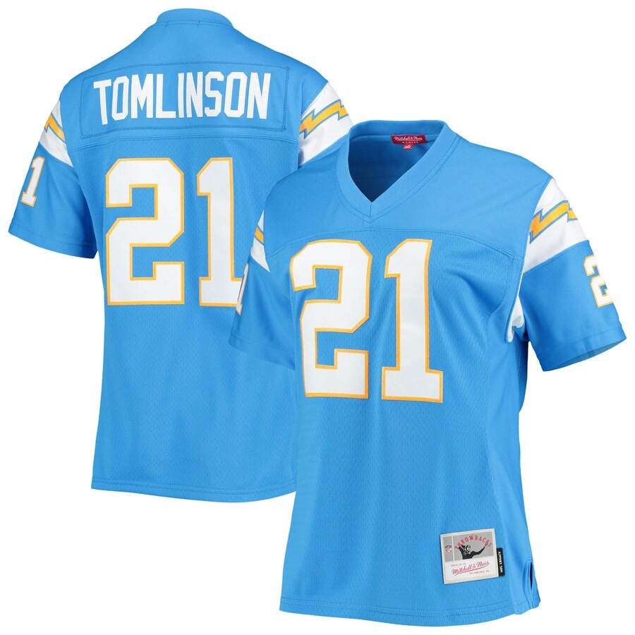 Women's Los Angeles Chargers LaDainian Tomlinson Mitchell & Ness Powder Blue Legacy Replica Player Jersey - Jersey