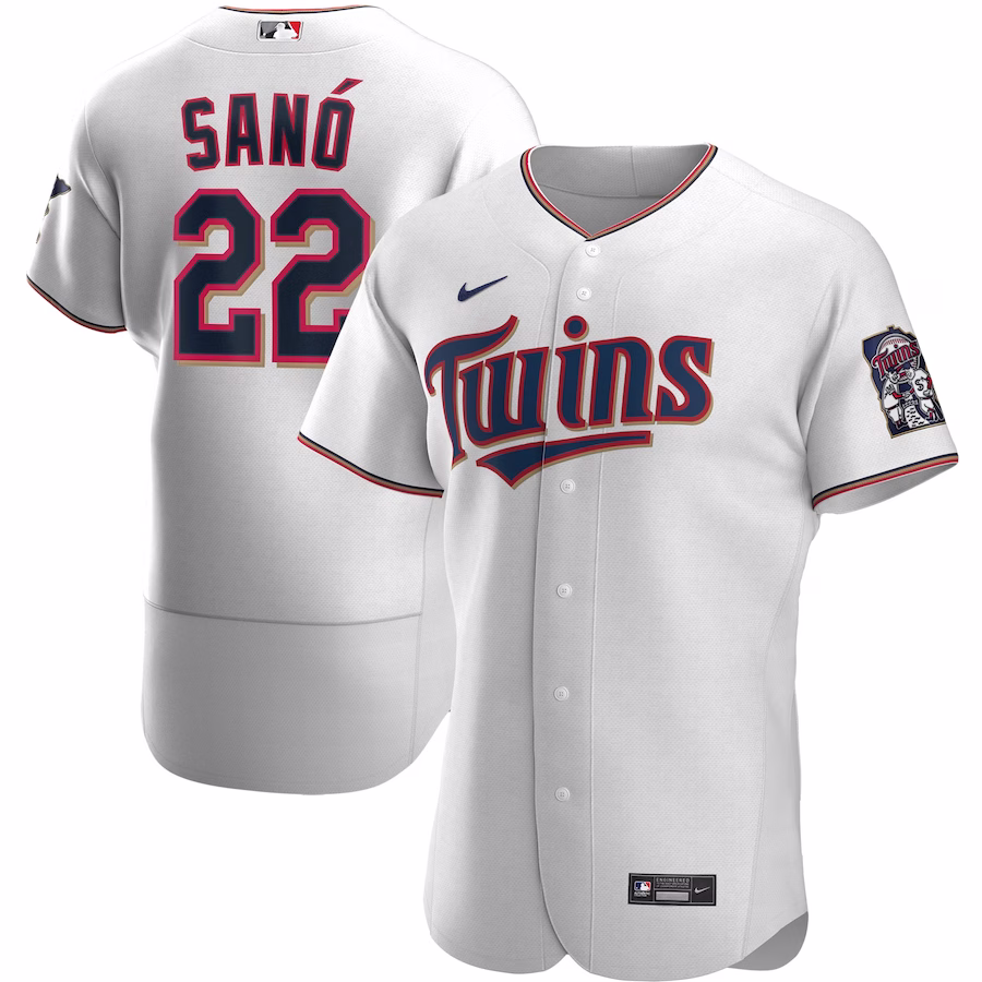 Men's Minnesota Twins Miguel Sano Nike White Home Authentic Player Jersey - Jersey