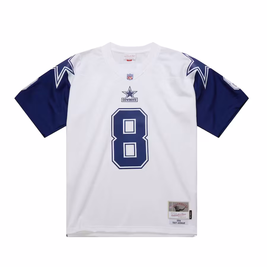 Men's Dallas Cowboys Troy Aikman Mitchell & Ness White 1994 Alternate Legacy Replica Jersey - Jersey