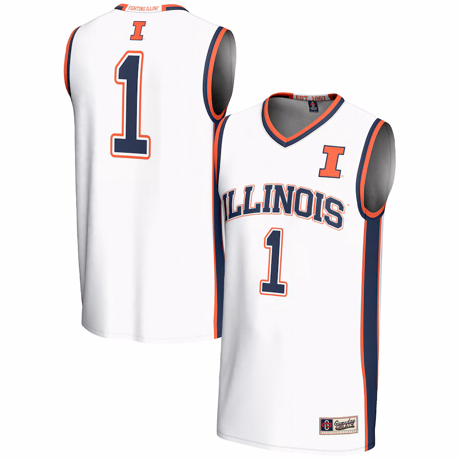 Unisex GameDay Greats #1 White Illinois Fighting Illini Lightweight Basketball Jersey - Jersey