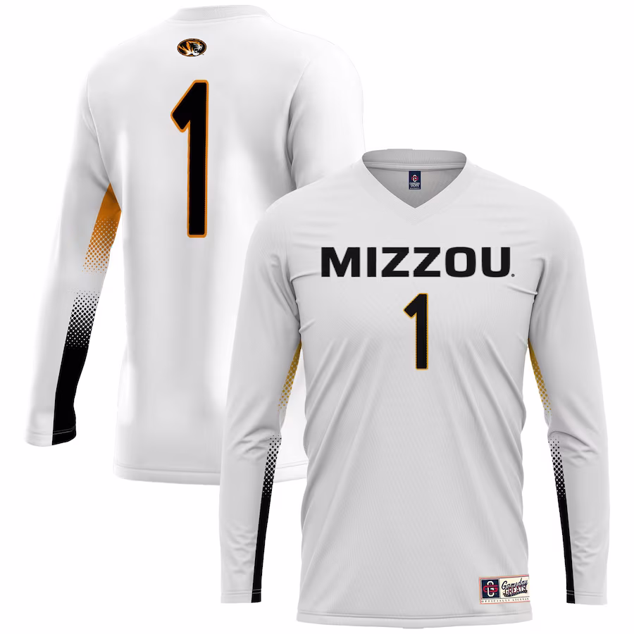 #1 Missouri Tigers GameDay Greats Unisex Lightweight Volleyball Jersey – White - Jersey