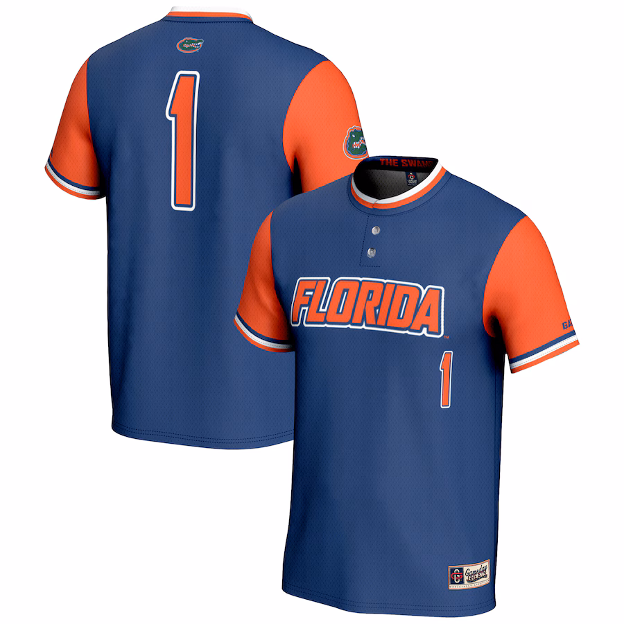 Youth GameDay Greats #1 Royal Florida Gators Lightweight Softball Jersey - Jersey