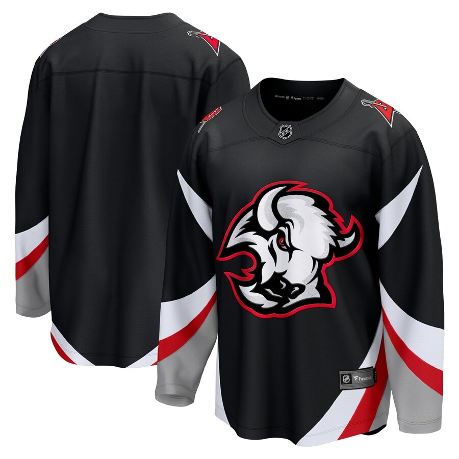 Men's Buffalo Sabres Fanatics Branded Black Alternate Premier Breakaway Blank Jersey - Jersey