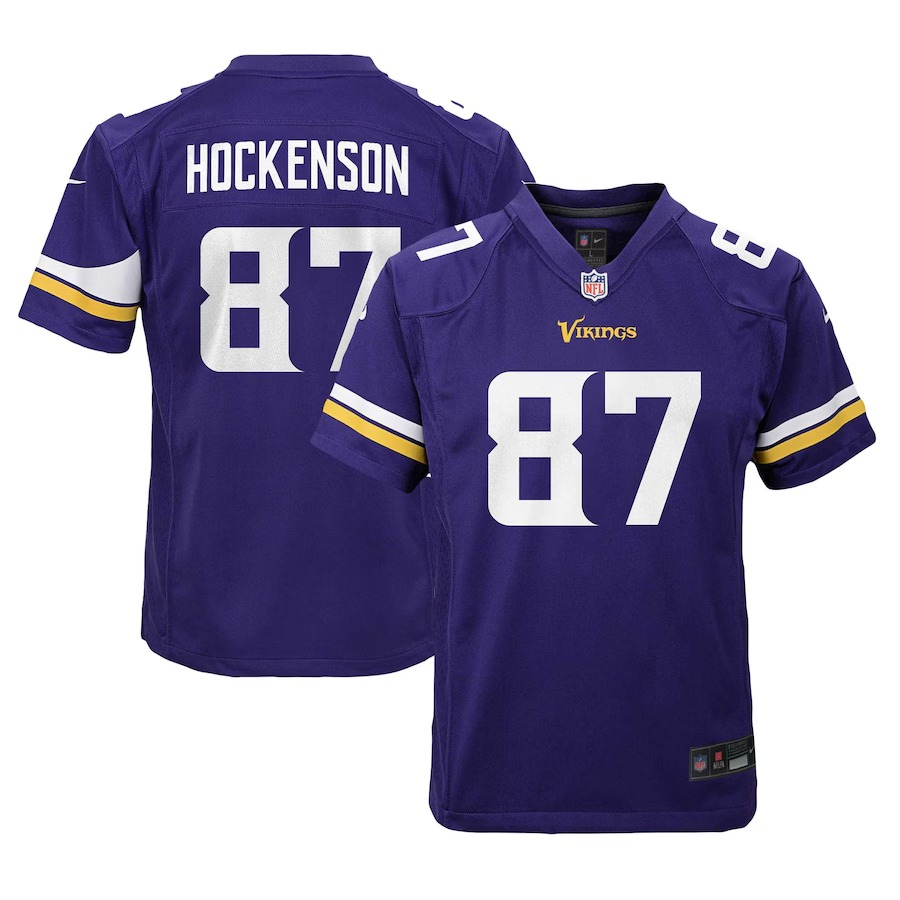 Youth Minnesota Vikings T.J. Hockenson Nike Purple Game Jersey - Jersey