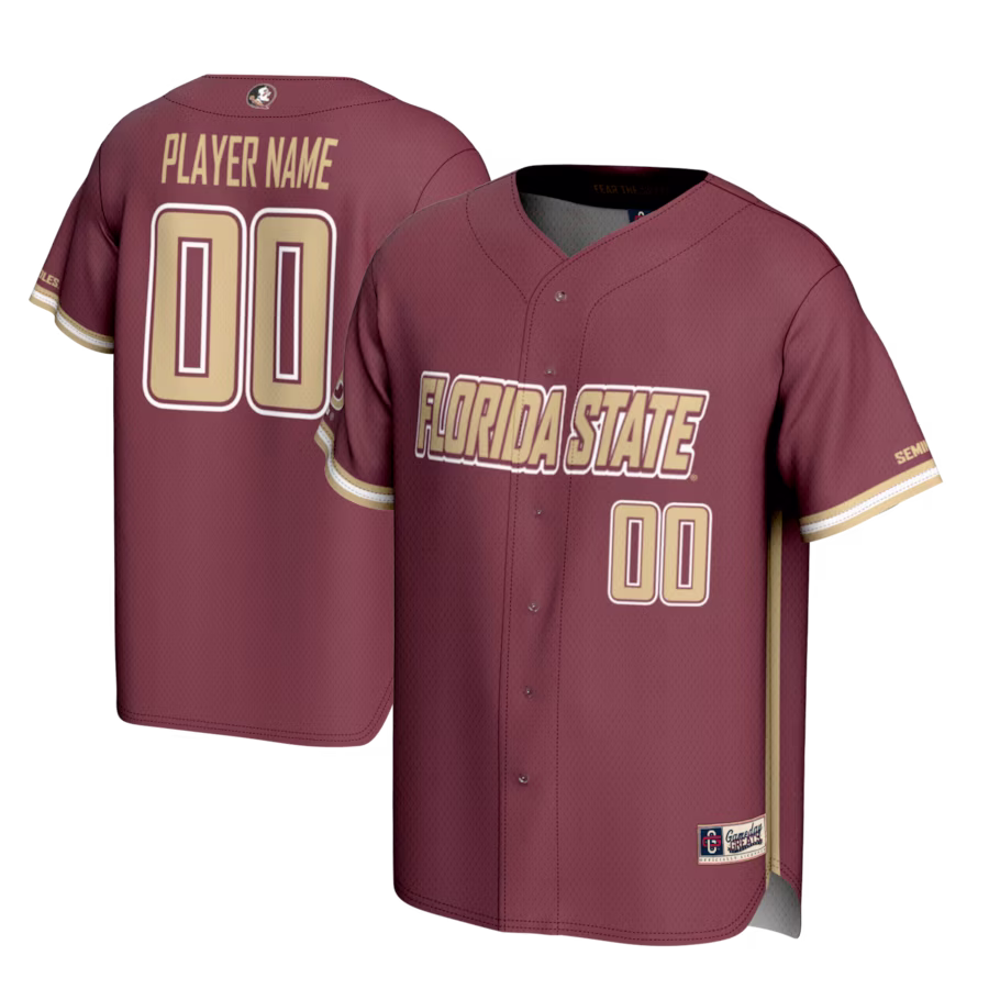 Florida State Seminoles GameDay Greats Youth NIL Pick-A-Player Lightweight Baseball Jersey - Garnet - Jersey