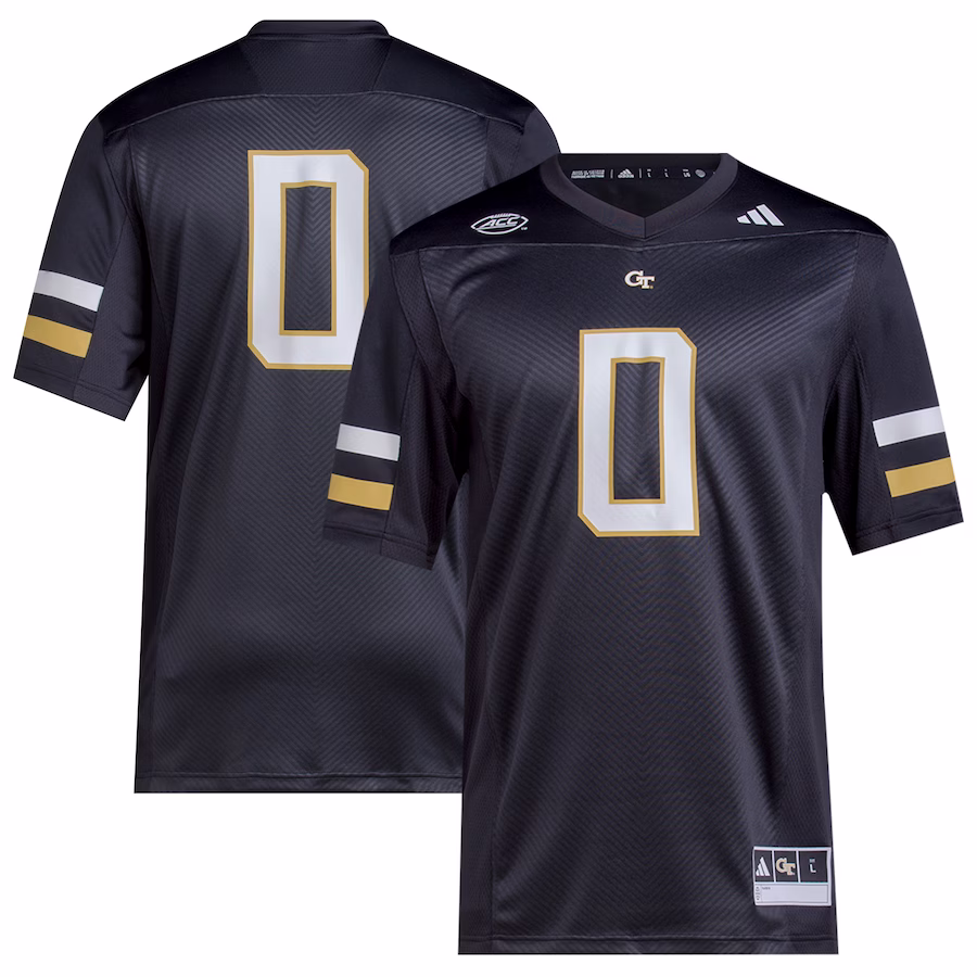 #0 Georgia Tech Yellow Jackets adidas  2023 Premier Jersey - Black - Jersey