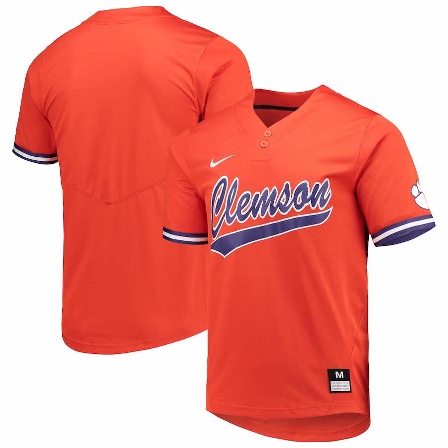 Clemson Tigers Nike Unisex Two-Button Replica Softball Jersey - Orange - Jersey