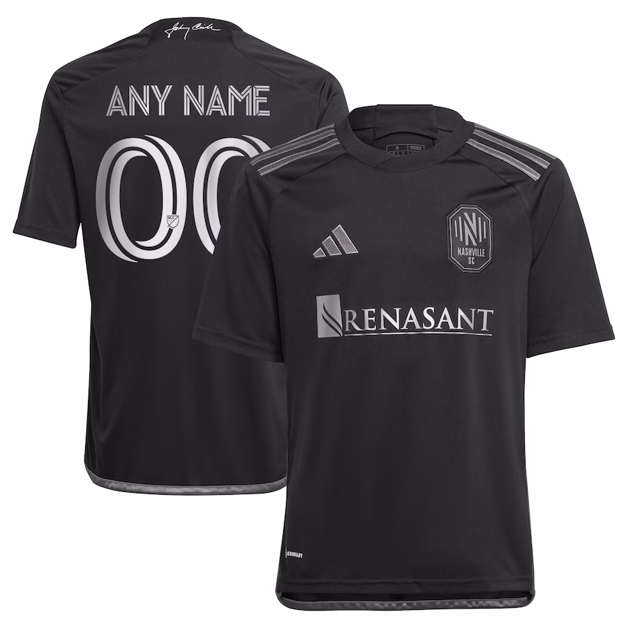 Youth Nashville SC adidas Black 2023 Man In Black Kit Replica Custom Jersey - Jersey
