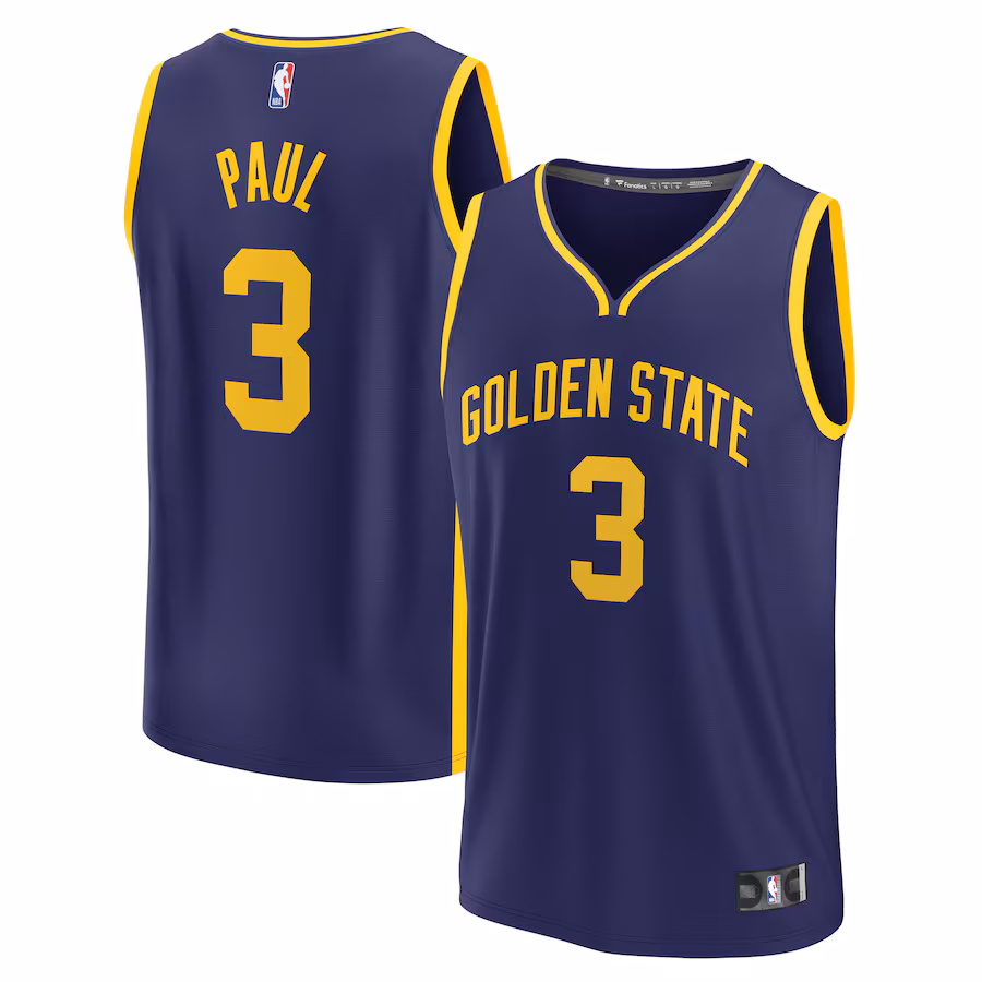 Youth Golden State Warriors Chris Paul Fanatics Navy Fast Break Player Jersey - Statement Edition - Jersey
