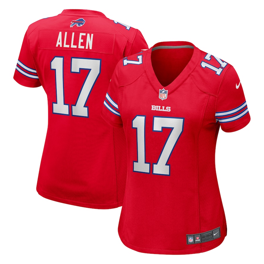 Women's Buffalo Bills Josh Allen Nike Red Player Jersey - Jersey