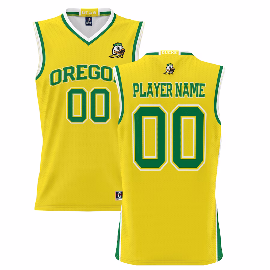 Oregon Ducks GameDay Greats Unisex  Lightweight NIL Pick-A-Player Basketball Jersey - Yellow - Jersey