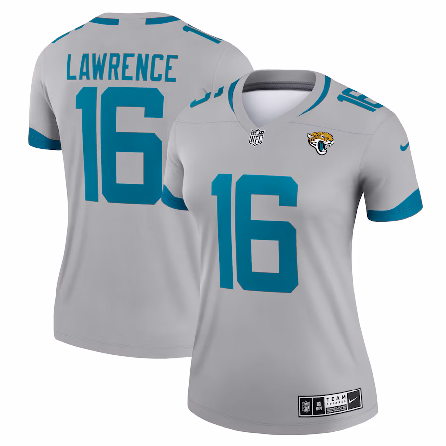 Women's Jacksonville Jaguars Trevor Lawrence Nike Silver Inverted Legend Jersey - Jersey