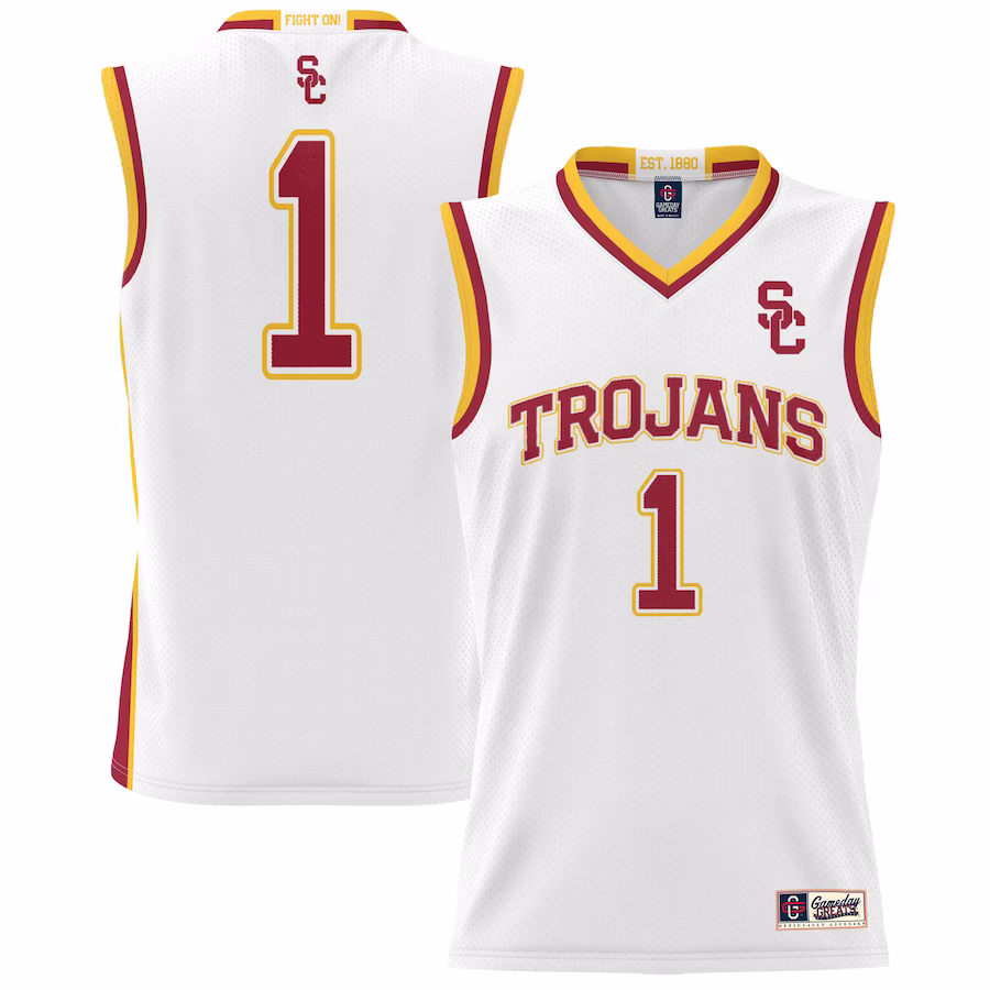 #1 USC Trojans GameDay Greats Unisex Lightweight Basketball Jersey - White - Jersey