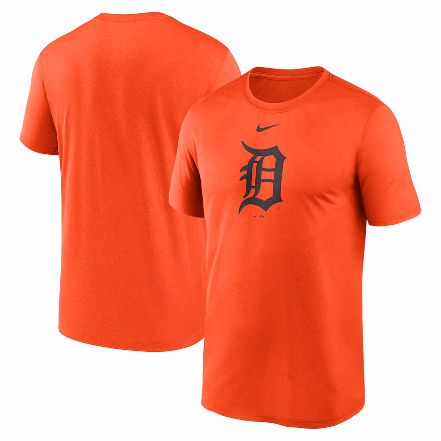 Men's Detroit Tigers Nike Orange Legend Fuse Large Logo Performance T-Shirt - Jersey