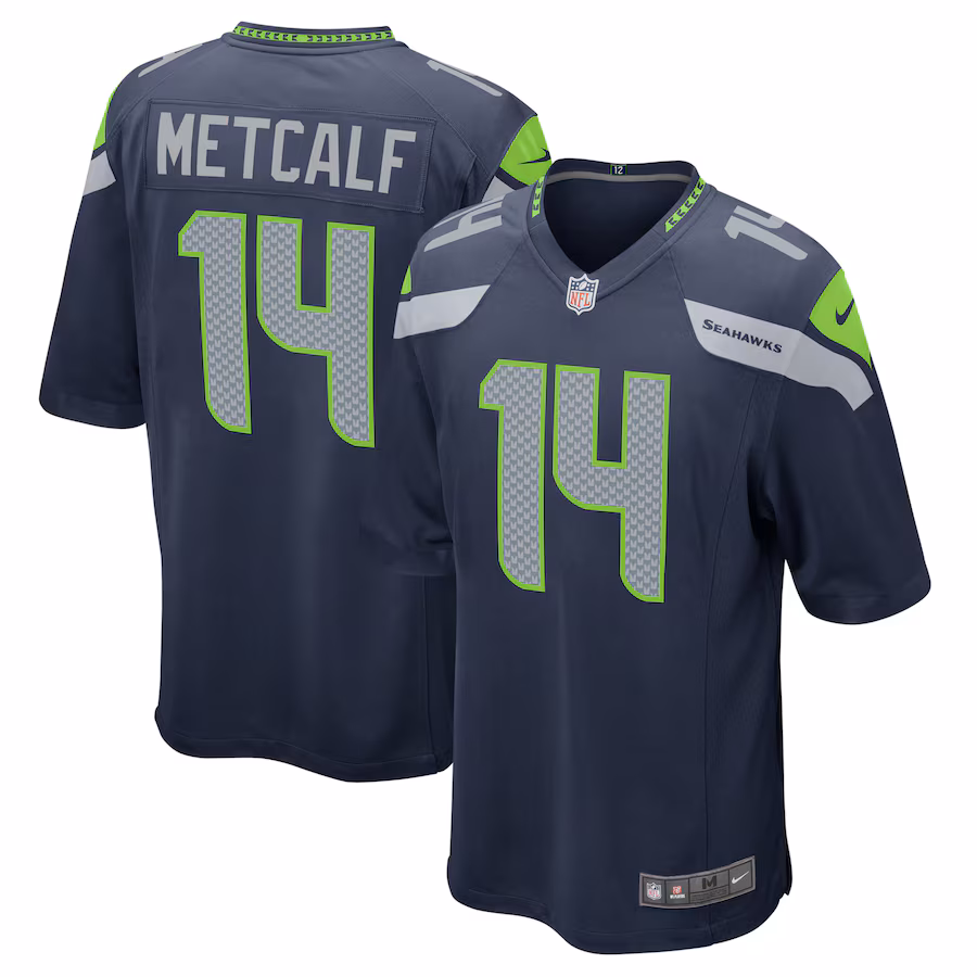 Men's Seattle Seahawks DK Metcalf Nike College Navy Game Team Jersey - Jersey
