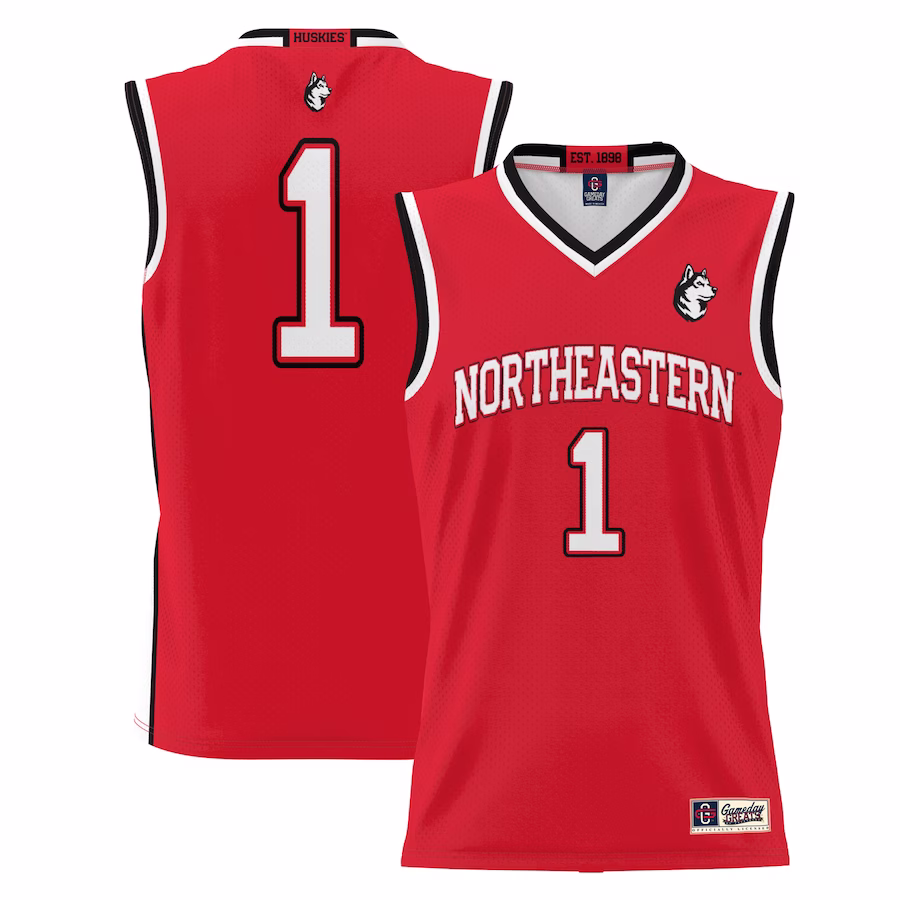 #1  Northeastern Huskies GameDay Greats  Lightweight Basketball Jersey - Red - Jersey