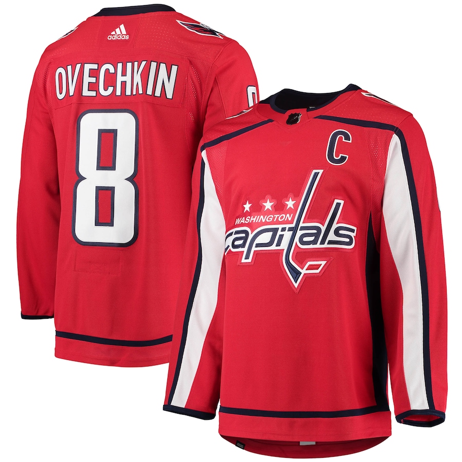 Men's Washington Capitals Alexander Ovechkin adidas Red Home Primegreen Authentic Player Jersey - Jersey