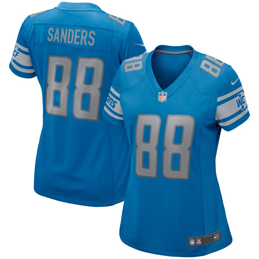 Women's Detroit Lions Charlie Sanders Nike Blue Game Retired Player Jersey - Jersey