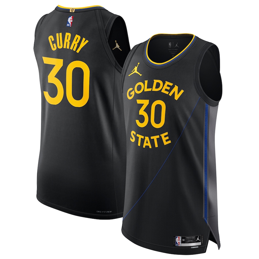Men's Golden State Warriors Stephen Curry Jordan Brand Black 2024/25 Authentic Jersey - Statement Edition - Jersey