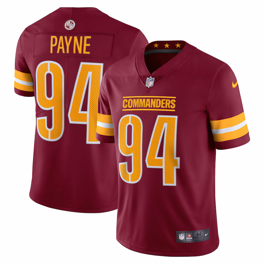Men's Washington Commanders Da'Ron Payne Nike Burgundy Vapor Limited Jersey - Jersey