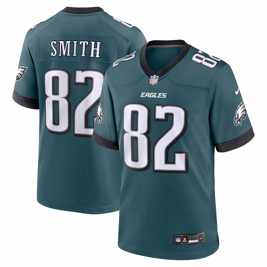 Men's Philadelphia Eagles Ainias Smith Nike Midnight Green Team Game Jersey - Jersey