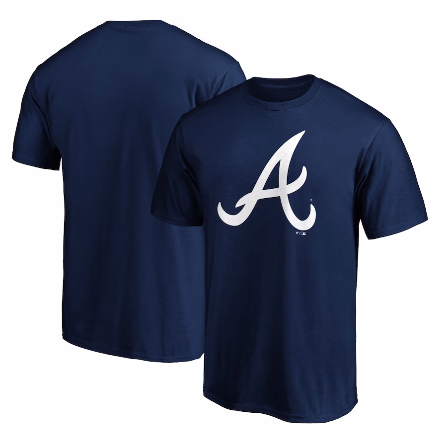 Men's Atlanta Braves Navy Team Color Primary Logo T-Shirt - Jersey