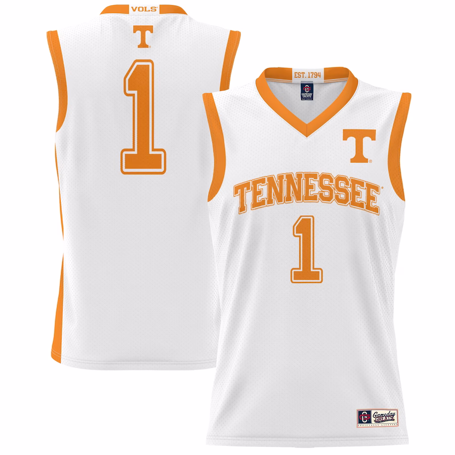 #1 Tennessee Volunteers GameDay Greats Unisex Lightweight Basketball Jersey - White - Jersey