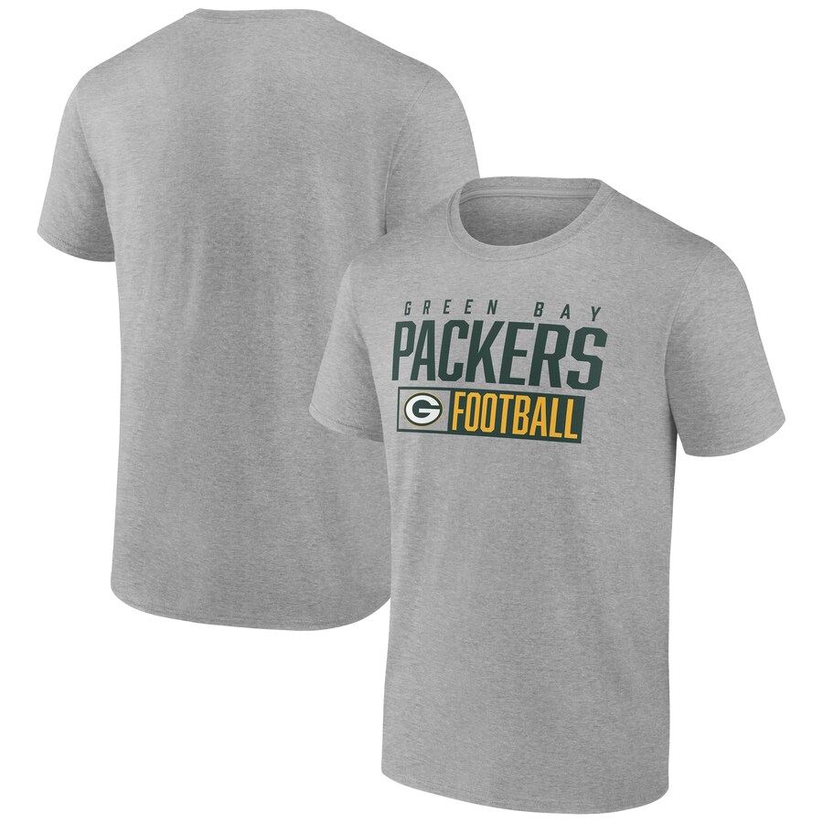 Men's Green Bay Packers Fanatics Heather Black Box Pop T-Shirt - Jersey
