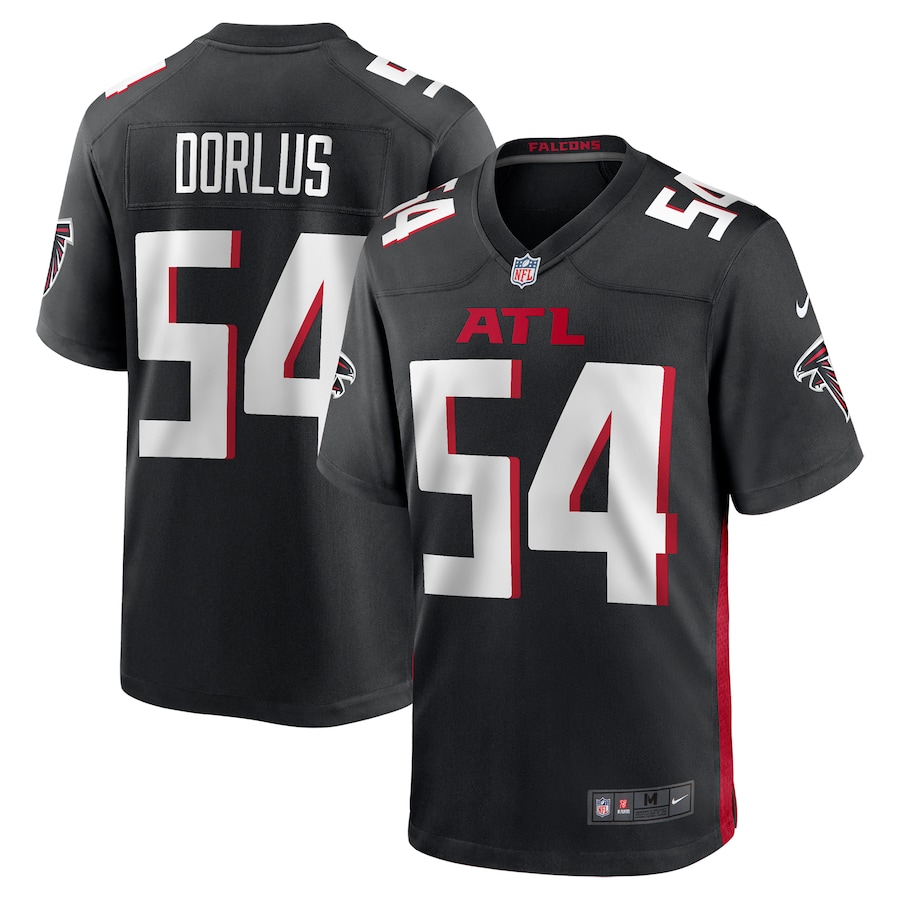 Men's Atlanta Falcons Brandon Dorlus Nike Black Team Game Jersey - Jersey