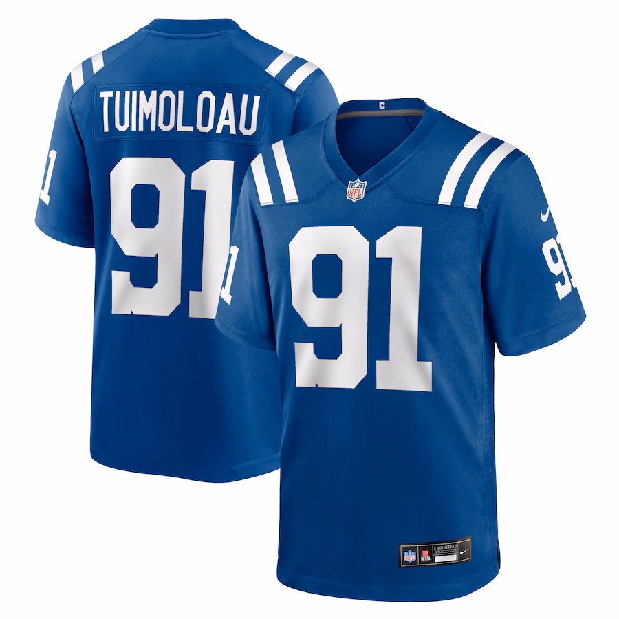 Men's Indianapolis Colts JT Tuimoloau Nike Royal Team Game Jersey - Jersey
