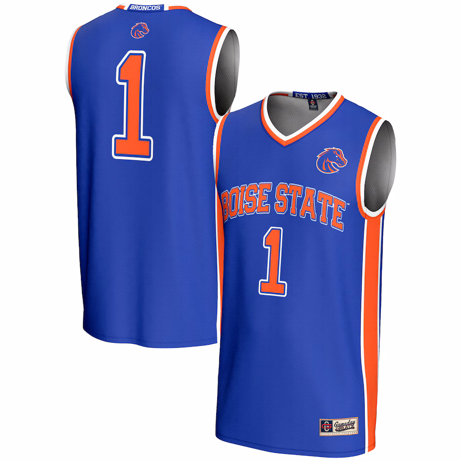 Men's GameDay Greats #1  Royal Boise State Broncos  Lightweight Basketball Jersey - Jersey