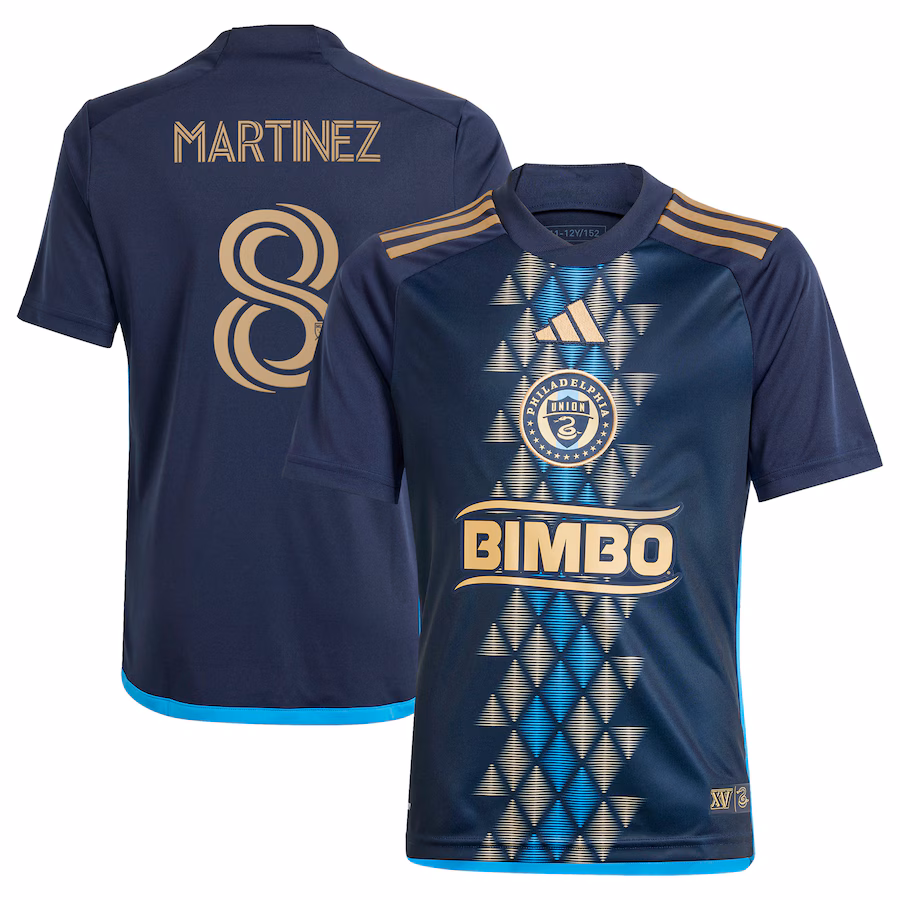 Youth Philadelphia Union Jose Martinez adidas Navy 2024 The XV Kit Replica Player Jersey - Jersey