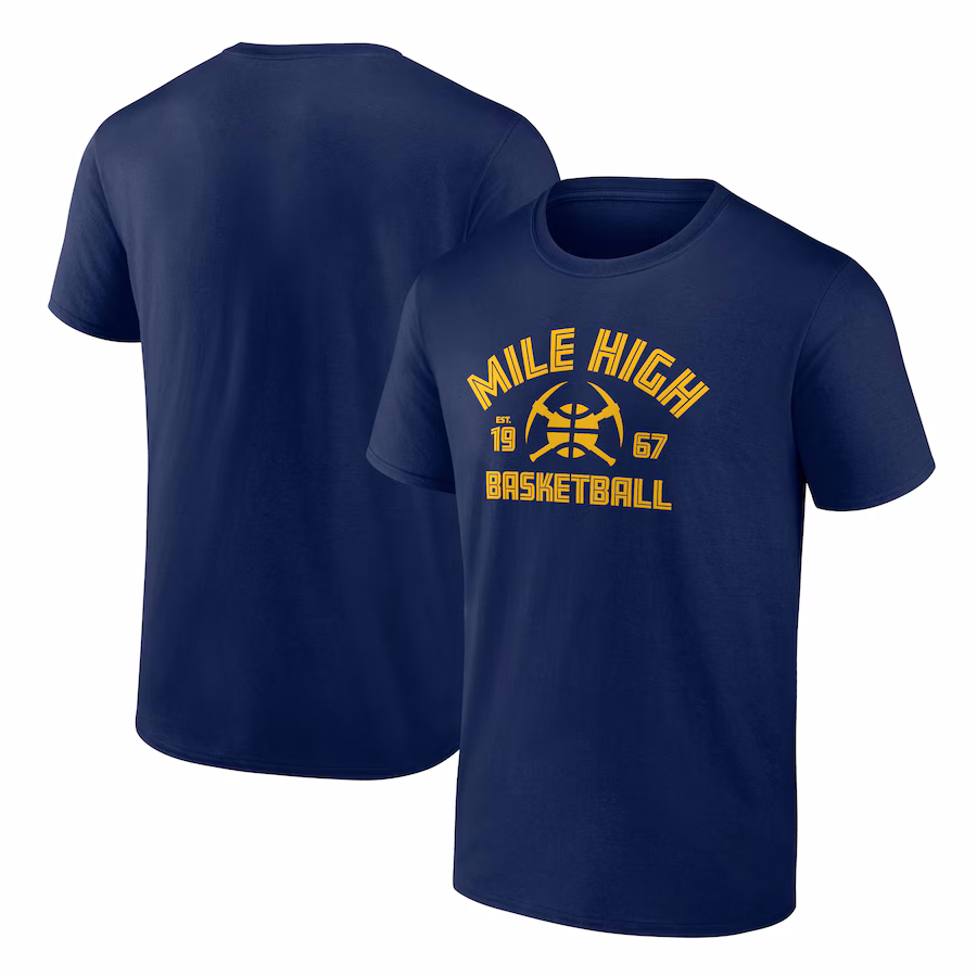 Men's Denver Nuggets Navy Tip-Off T-Shirt - Jersey