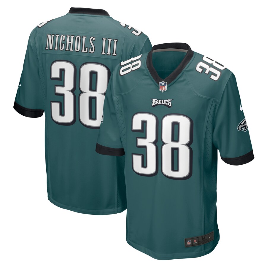 Men's Philadelphia Eagles Lew Nichols III Nike Midnight Green  Game Jersey - Jersey
