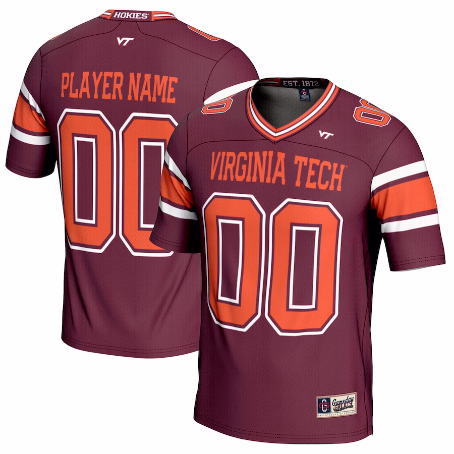 Virginia Tech Hokies GameDay Greats NIL Pick-A-Player Football Jersey - Maroon - Jersey