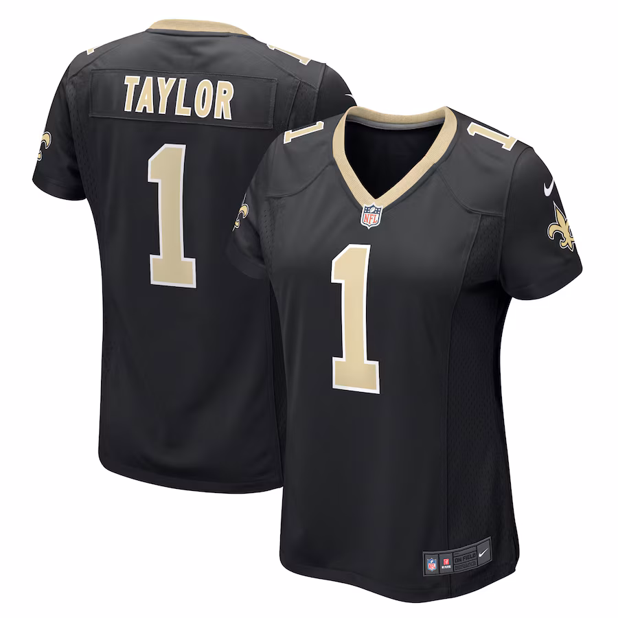 Women's New Orleans Saints Alontae Taylor Nike  Black Team Game Jersey - Jersey